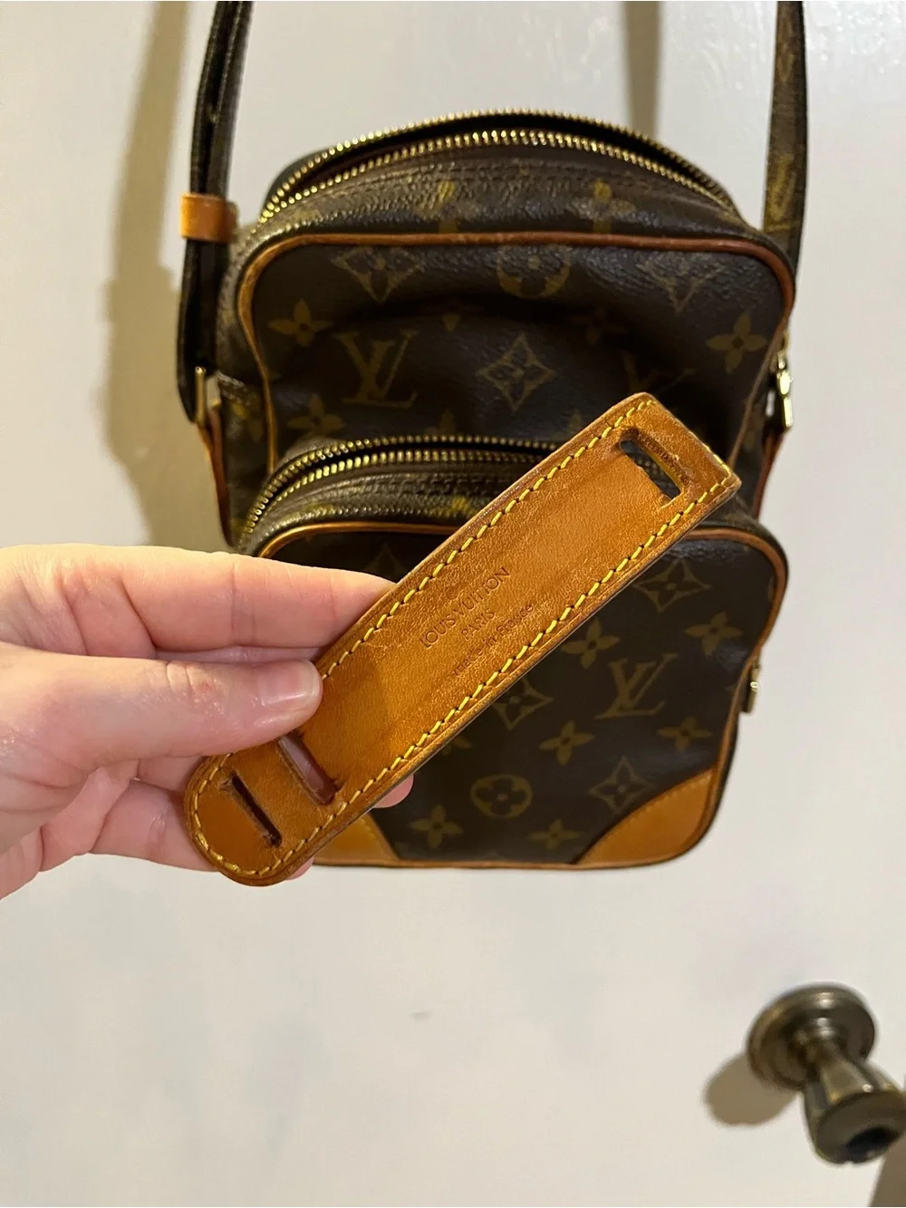 Louis Vuitton Brown Monogram Canvas Messenger Crossbody with Tan Trim